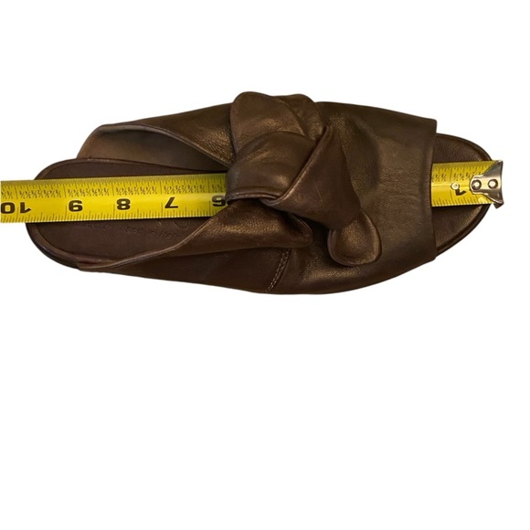 🔥RARE🔥Shoto Bow Slide Leather Grey/Brown Size IT 37 US 6.5/7 - Picture 10 of 10